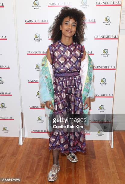 Esperanza Spalding attends The Children's Monologues at Carnegie Hall on November 13, 2017 in New York City.