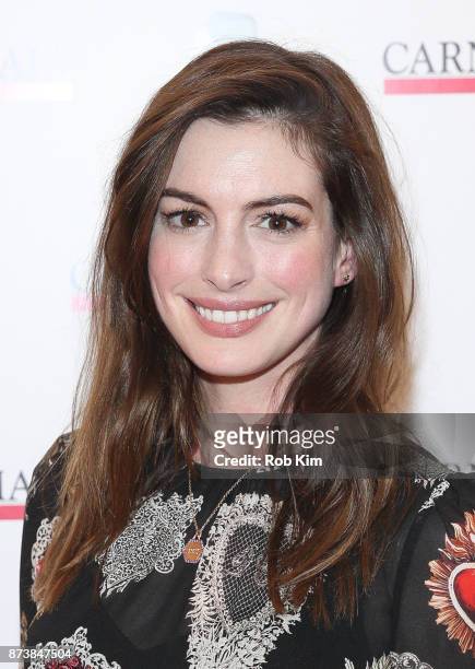 Anne Hathaway attends The Children's Monologues at Carnegie Hall on November 13, 2017 in New York City.