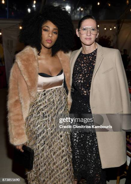 Jessica Williams and Jenna Lyons attends Glamour's 2017 Women of The Year Awards at Kings Theatre on November 13, 2017 in Brooklyn, New York.