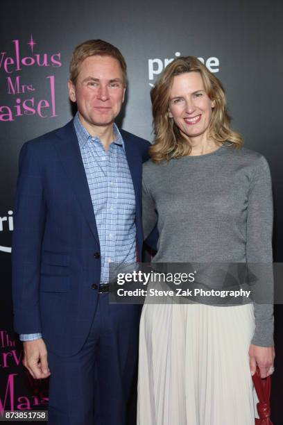 Pat Kiernan and Dawn Lerohl attend "The Marvelous Mrs. Maisel" New York Premiere at Village East Cinema on November 13, 2017 in New York City.