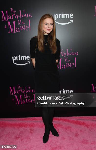 Actress Justine Lupe attends "The Marvelous Mrs. Maisel" New York Premiere at Village East Cinema on November 13, 2017 in New York City.