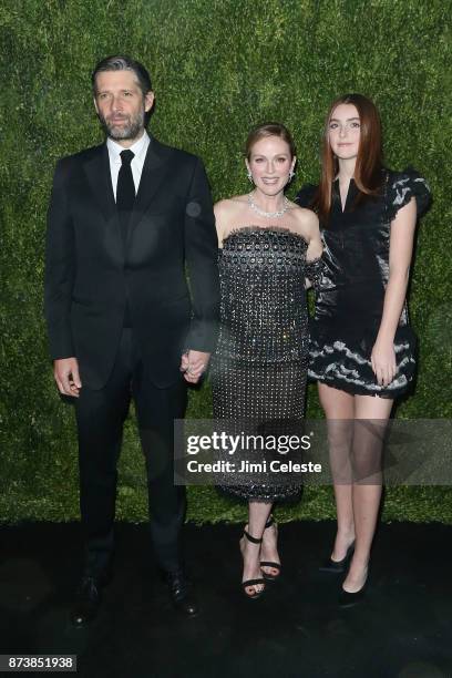 Bart Freundlich, Liv Freundlich and Julianne Moore attends the 2017 Museum of Modern Art Film Benefit Tribute To Julianne Moore at Museum of Modern...