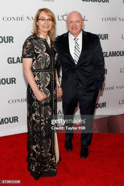 Gabrielle Giffords and Mark Kelly attend the 2017 Glamour Women Of The Year Awards at Kings Theatre on November 13, 2017 in New York City.