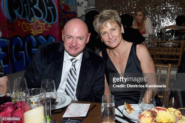 Mark Kelly and Peggy Whitson attend Glamour's 2017 Women of The Year Awards at Kings Theatre on November 13, 2017 in Brooklyn, New York.