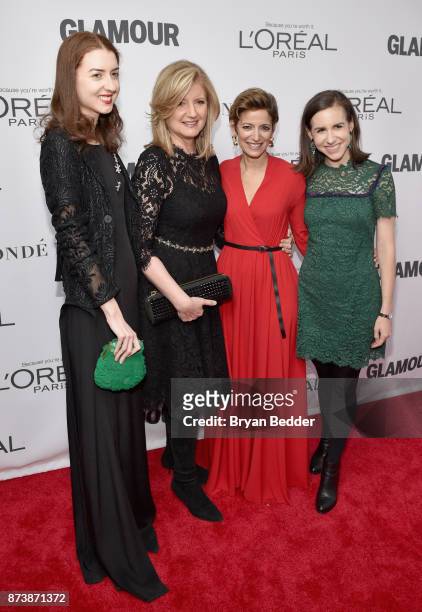 Christina Huffington, Arianna Huffington, and Cindi Leive attends Glamour's 2017 Women of The Year Awards at Kings Theatre on November 13, 2017 in...