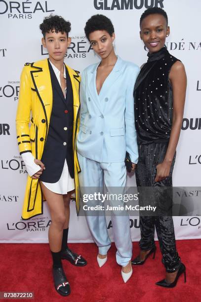 Dilone and Jourdana Phillips attend Glamour's 2017 Women of The Year Awards at Kings Theatre on November 13, 2017 in Brooklyn, New York.