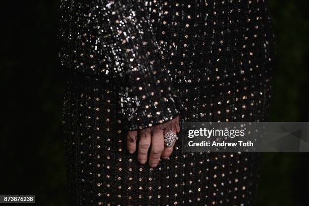 Detail of a look worn by Julianne Moore at The Museum of Modern Art Film Benefit presented by CHANEL: A Tribute to Julianne Moore at MOMA on November...