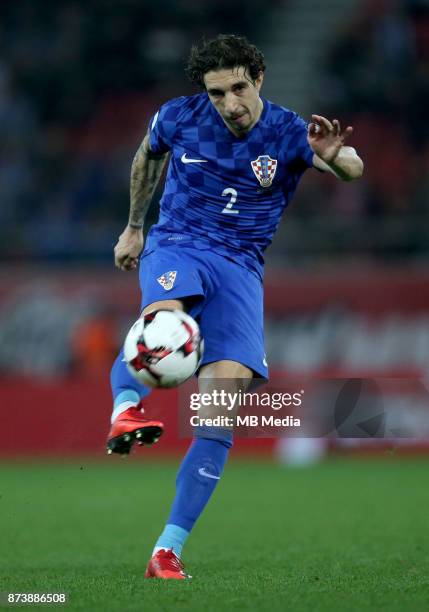 Piraeus, GREECE Sime Vrsaljko of Croatia controls the ball during the FIFA 2018 World Cup Qualifier play-off second leg match between Greece and...