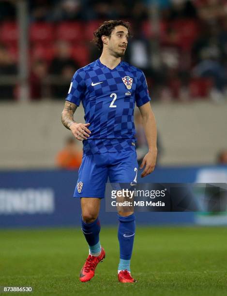 Piraeus, GREECE Sime Vrsaljko of Croatia during the FIFA 2018 World Cup Qualifier play-off second leg match between Greece and Croatia at Georgios...