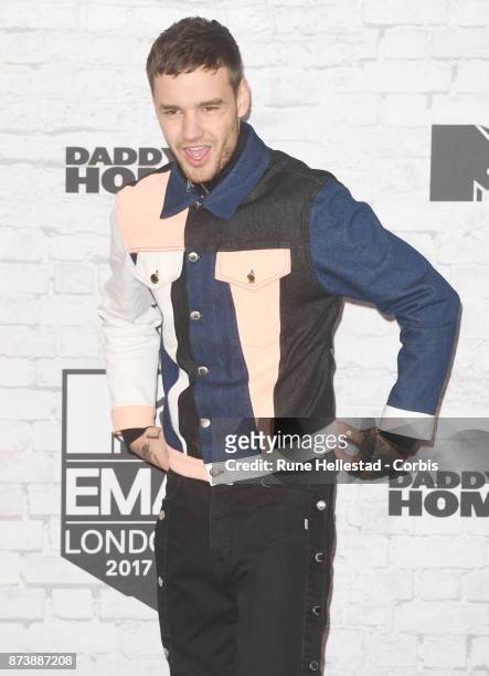 Liam Payne poses in the winner's room during the MTV EMAs 2017 held at The SSE Arena, Wembley on November 12, 2017 in London, England. .