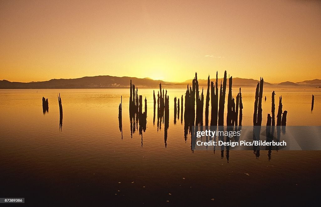 Tillamook Bay at sunrise, Oregon, USA
