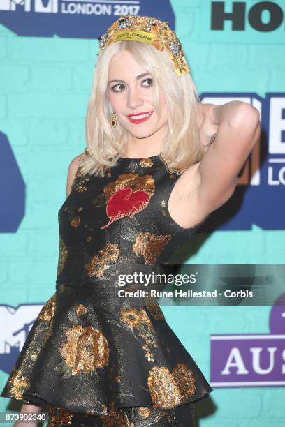 Pixie Lott attends the MTV EMAs 2017 held at The SSE Arena, Wembley on November 12, 2017 in London, England. .