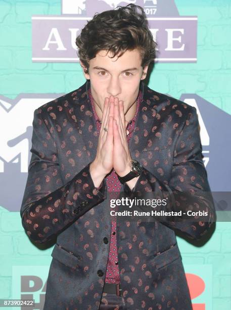 Shawn Mendes attends the MTV EMAs 2017 held at The SSE Arena, Wembley on November 12, 2017 in London, England. .