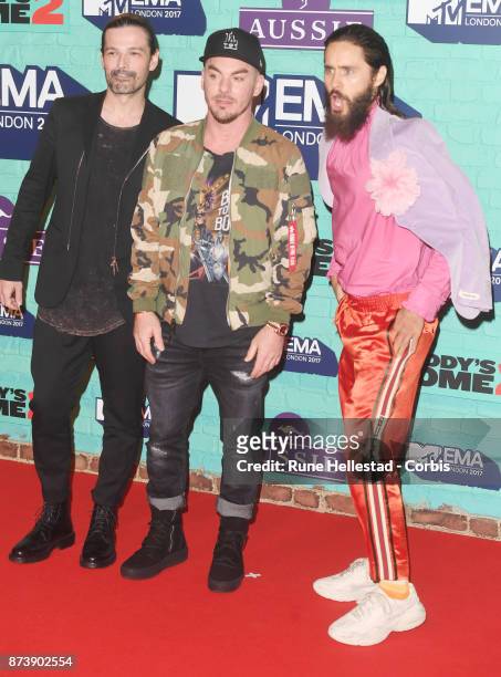 3o Seconds To Mars attend the MTV EMAs 2017 held at The SSE Arena, Wembley on November 12, 2017 in London, England. .