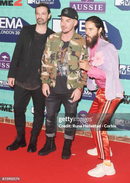 3o Seconds To Mars attend the MTV EMAs 2017 held at The SSE Arena, Wembley on November 12, 2017 in London, England. .