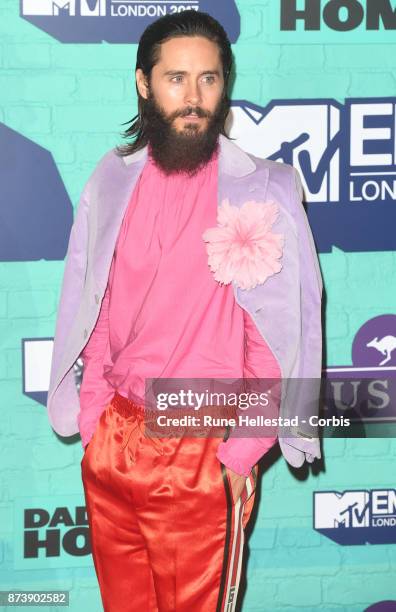 Jared Leto attends the MTV EMAs 2017 held at The SSE Arena, Wembley on November 12, 2017 in London, England. .