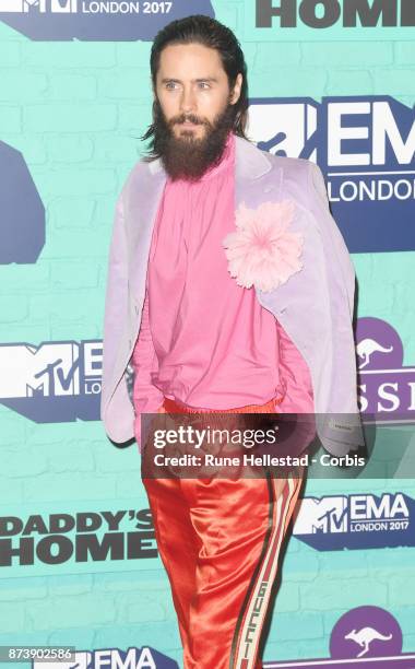 Jared Leto attends the MTV EMAs 2017 held at The SSE Arena, Wembley on November 12, 2017 in London, England. .