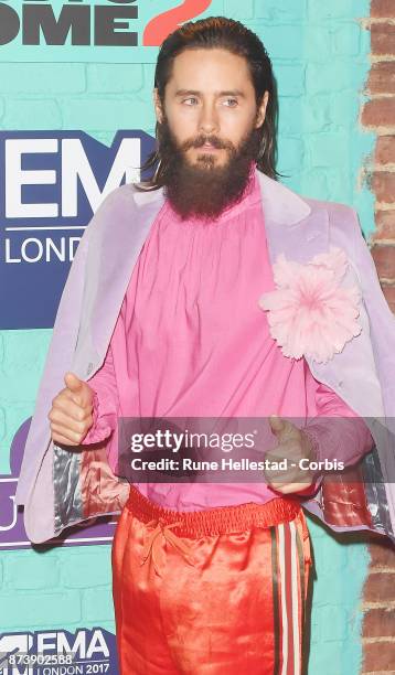 Jared Leto attends the MTV EMAs 2017 held at The SSE Arena, Wembley on November 12, 2017 in London, England. .