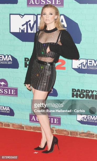 Natalie Dormer attends the MTV EMAs 2017 held at The SSE Arena, Wembley on November 12, 2017 in London, England. .