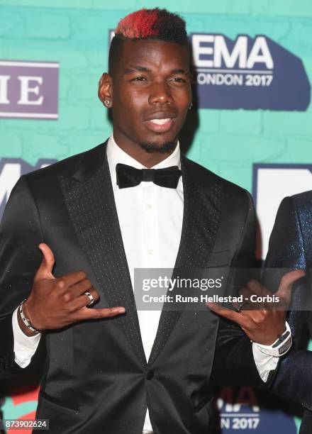 Paul Pogba attends the MTV EMAs 2017 held at The SSE Arena, Wembley on November 12, 2017 in London, England. .