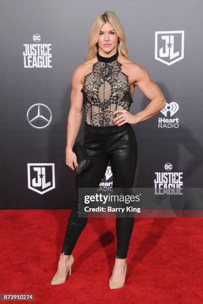 Actress Brooke Ence attends the premiere of Warner Bros. Pictures' 'Justice League' at Dolby Theatre on November 13, 2017 in Hollywood, California.