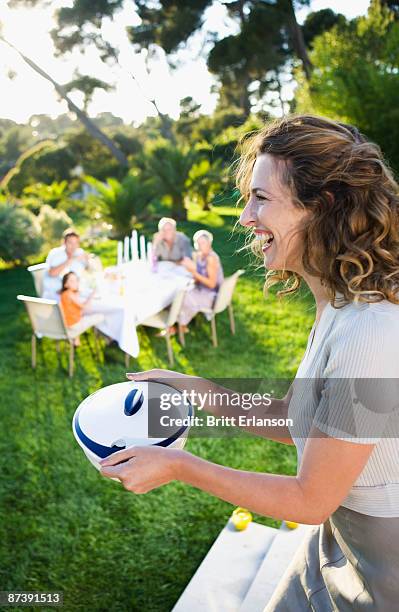 Family at an outdoor meal