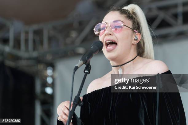 Theia performs during New Zealand Trotting Cup Day at Addington Raceway on November 14, 2017 in Christchurch, New Zealand.