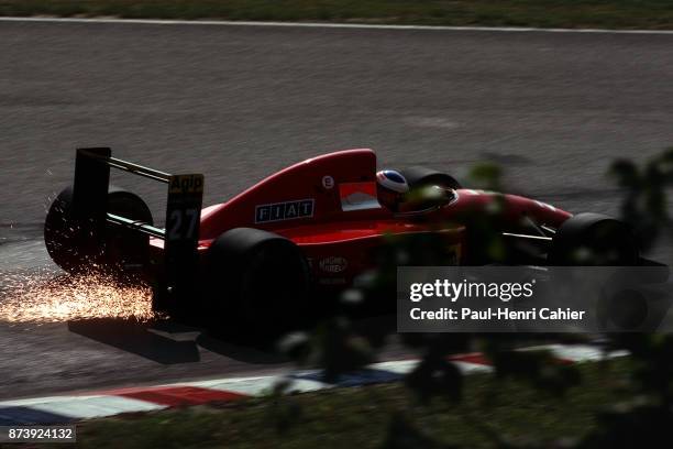 Jean Alesi, Ferrari F92A, Grand Prix of Germany, Hockenheimring, 26 July 1992.