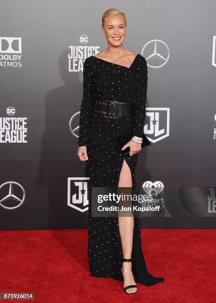 Actress Connie Nielsen attends the Los Angeles Premiere of Warner Bros. Pictures' "Justice League" at Dolby Theatre on November 13, 2017 in...