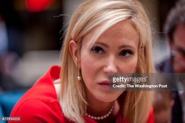 Pastor Paula White, a Pentecostal Christian televangelist, speaks to guests at a meeting at the Trump International Hotel on July 27, 2017 in...