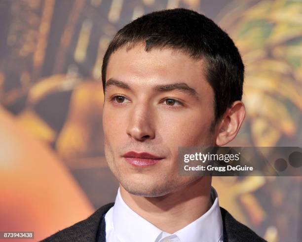 Ezra Miller arrives at the premiere of Warner Bros. Pictures' "Justice League" at Dolby Theatre on November 13, 2017 in Hollywood, California.