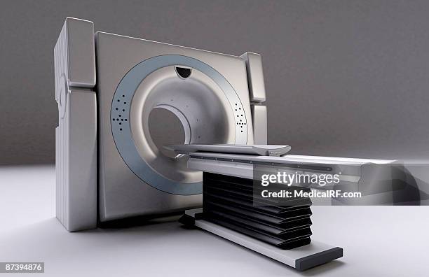 a ct scanner - cat scan machine stock illustrations