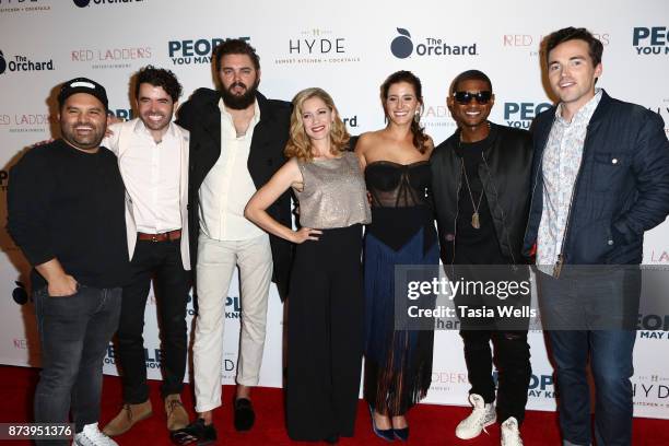 Sherwin Shelati, Nick Rutherford, Nick Thune, Gillian Alexy, Kaily Smith Westbrook, Usher Raymond IV and Ian Harding at the premiere of The Orchard's...