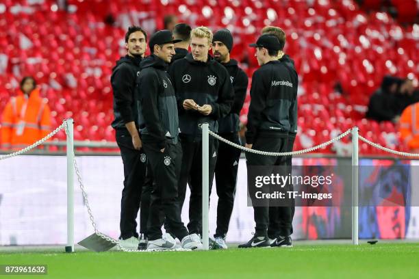 Lars Stindl of Germany Julian Brandt of Germany diskussion during the international friendly match between England and Germany at Wembley Stadium on...