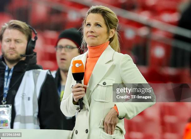 Katrin Mueller-Hohenstein looks on during the international friendly match between England and Germany at Wembley Stadium on November 10, 2017 in...