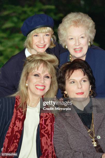 Stars of 'Absolutely Fabulous' pictured at the launch of a new series of the highly acclaimed TV series, Jane Horrocks, June Whitfield, Joanna Lumley...