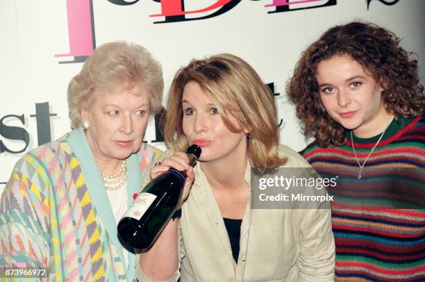 Absolutely Fabulous video launch, June Whitfield, Jennifer Saunders and Julia Sawalha, 11th November 1996.