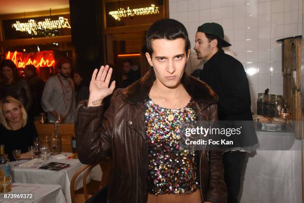 Barmaid Elise Drouet attends the Dinner at 'Le Bouillon' Restaurant as part 2 of 'Les Fooding 2018': Cocktail at Les Follies Pigalle 11 Place Pigalle...