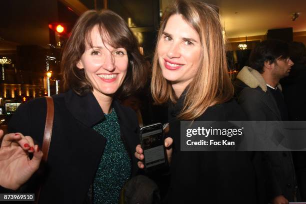 Guest and Sixtine D'Avout attend the Dinner at 'Le Bouillon' Restaurant as part 2 of 'Les Fooding 2018': Cocktail at Les Follies Pigalle 11 Place...
