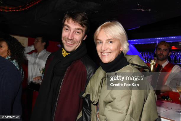 Vanessa Bruno and Paul-Henry Bizon attend 'Les Fooding 2018': Cocktail at Les Follies Pigalle 11 Place Pigalle on November 13, 2017 in Paris, France.