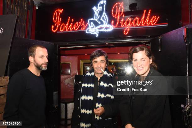 Alexandre Cammas, Ariel Wizman and Osnath Wizman attend 'Les Fooding 2018': Cocktail at Les Follies Pigalle 11 Place Pigalle on November 13, 2017 in...