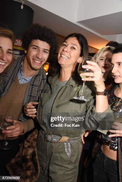 Sandrine Taddei and her son attend the Dinner at 'Le Bouillon' Restaurant as part 2 of 'Les Fooding 2018': Cocktail at Les Follies Pigalle 11 Place...