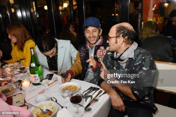 Artist Andre Saraiva and Lionel Bensemoun attend the Dinner at 'Le Bouillon' Restaurant as part 2 of 'Les Fooding 2018': Cocktail at Les Follies...