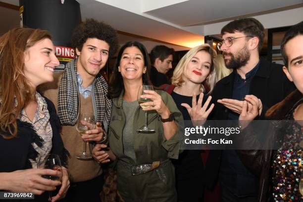 Sandrine Taddei and her son and guests attend the Dinner at 'Le Bouillon' Restaurant as part 2 of 'Les Fooding 2018': Cocktail at Les Follies Pigalle...