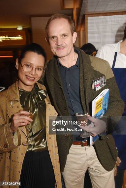 Ling Fei Bas Backer and Rik Bas Backer attend the Dinner at 'Le Bouillon' Restaurant as part 2 of 'Les Fooding 2018': Cocktail at Les Follies Pigalle...