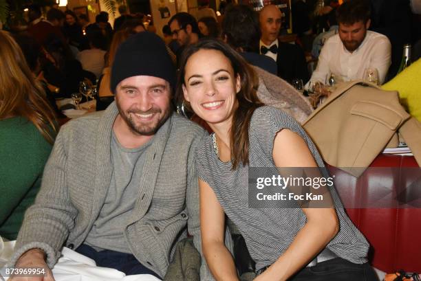 Actress Berenice Bejot and friend Nicolas attend the Dinner at 'Le Bouillon' Restaurant as part 2 of 'Les Fooding 2018': Cocktail at Les Follies...