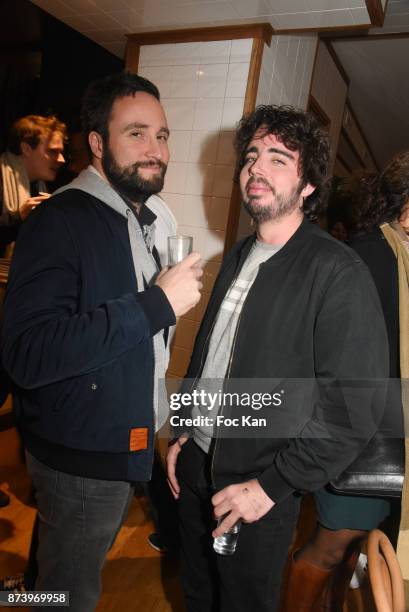 Eric Metzger and Arnaud Henry attend the Dinner at 'Le Bouillon' Restaurant as part 2 of 'Les Fooding 2018': Cocktail at Les Follies Pigalle 11 Place...