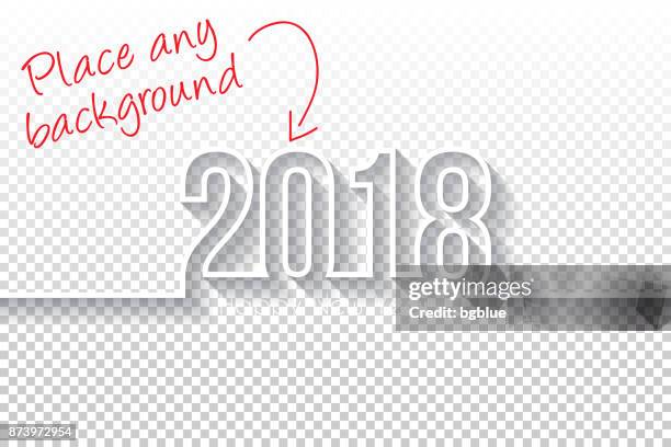 stockillustraties, clipart, cartoons en iconen met gelukkig nieuwjaar 2018 design - lege backgroung - new years 2018