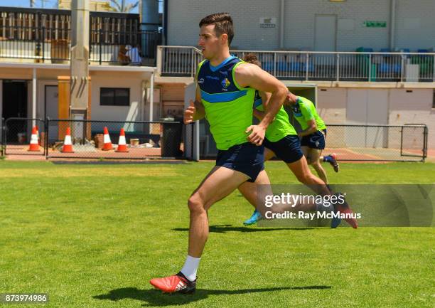 Mandurah , Australia - 14 November 2017; Niall Murphy during a fitness test at the Ireland International Rules Squad training at Bendigo Bank...