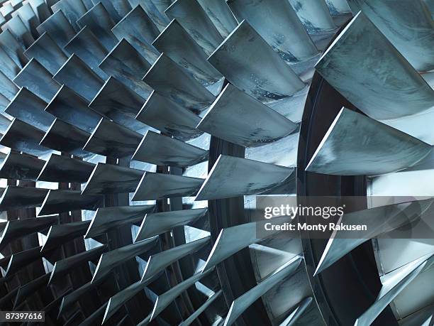 detail of turbine - industry innovation stockfoto's en -beelden